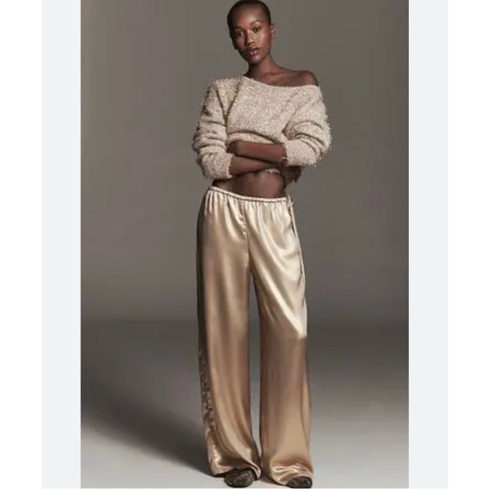Brand New by Anthropologie MAEVE LIQUID SHINE PARTY PULL-ON PANTS